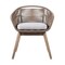 Armen Living Tutti Frutti Indoor Outdoor Dining Chair in Light Eucalyptus Wood with Truffle Rope and Gray Cushion LCTFSITRU - alternate 5